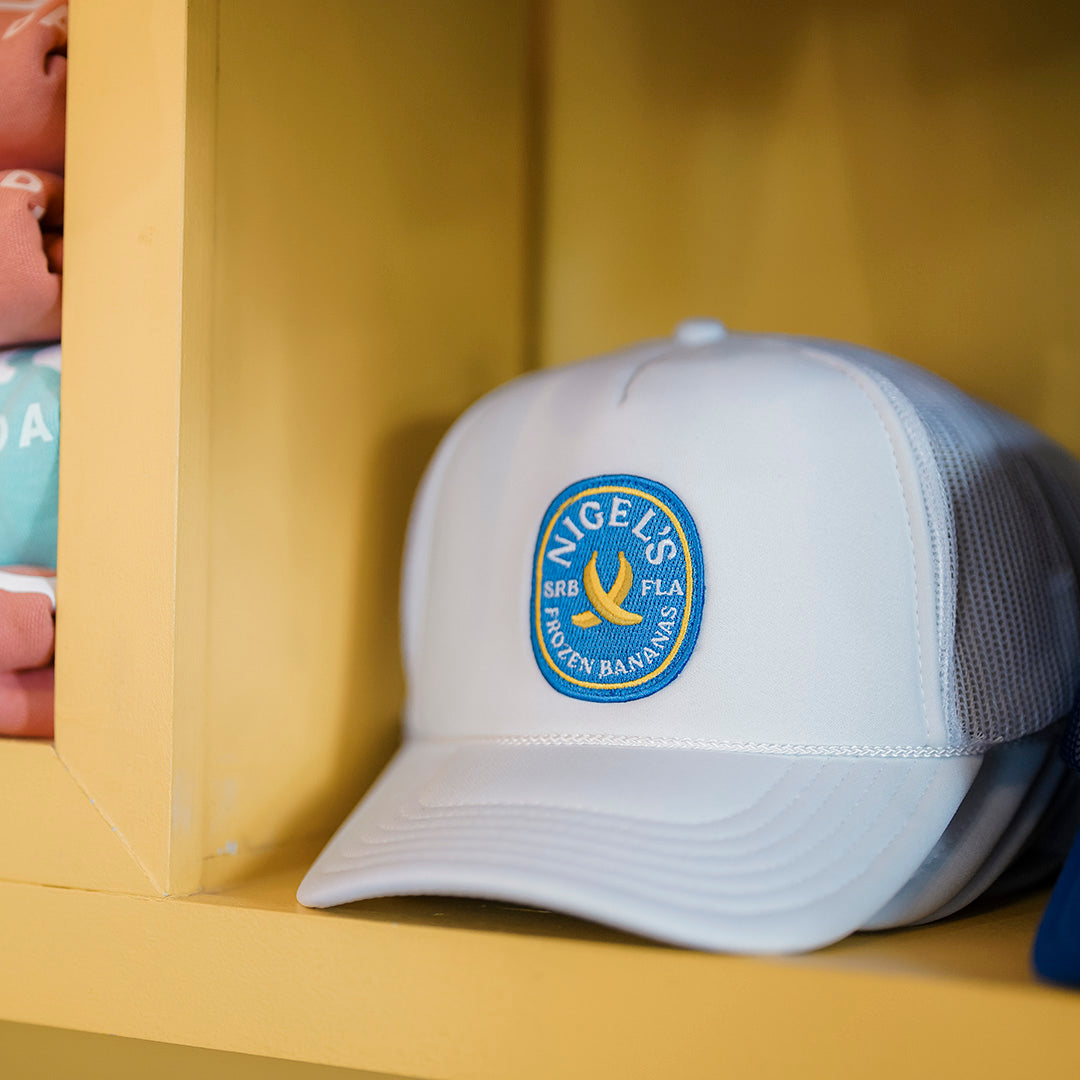 White Trucker Chiquita Patch Hat
