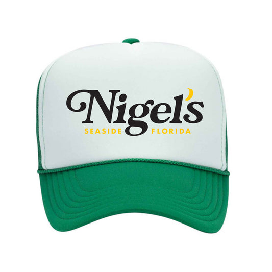 Kelly Green and White Trucker Hat