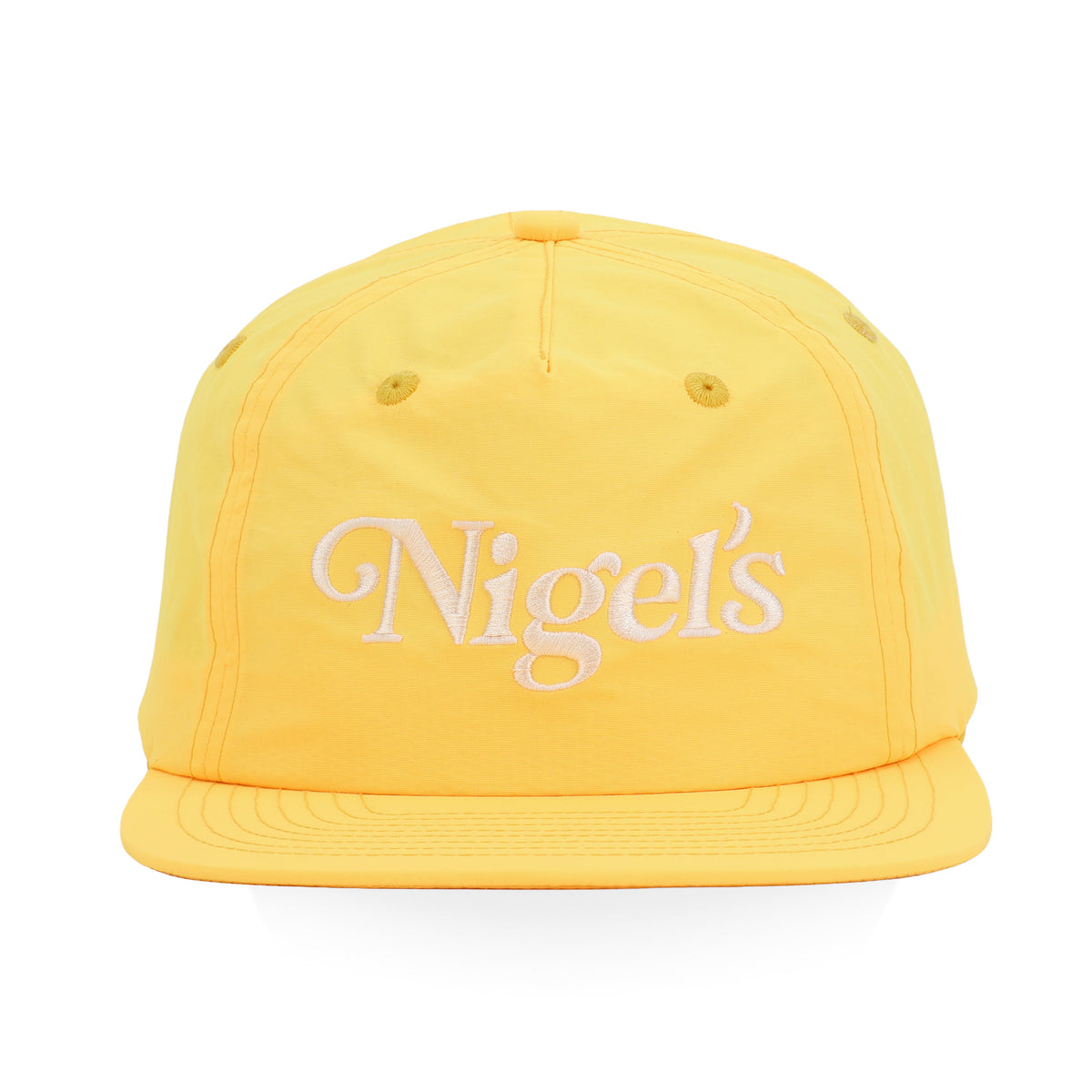 Bright Yellow Embroidered Nylon Surf Hat