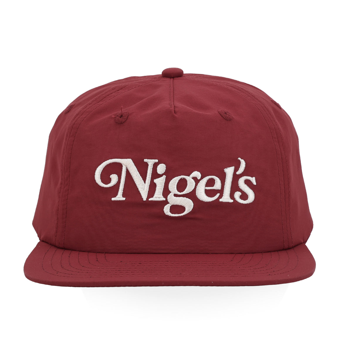 Maroon Embroidered Nylon Surf Hat